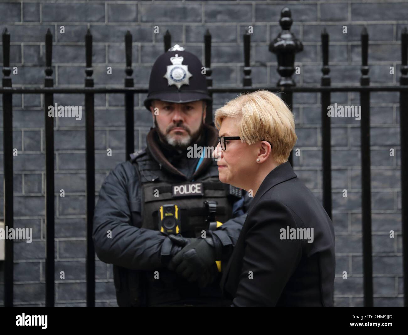 London, UK. 8th Feb, 2022. Lithuanian Prime Minister Ingrida Šimonytė arrives for a State Visit at No 10 Downing Street. Credit: Uwe Deffner/Alamy Live News Stock Photo