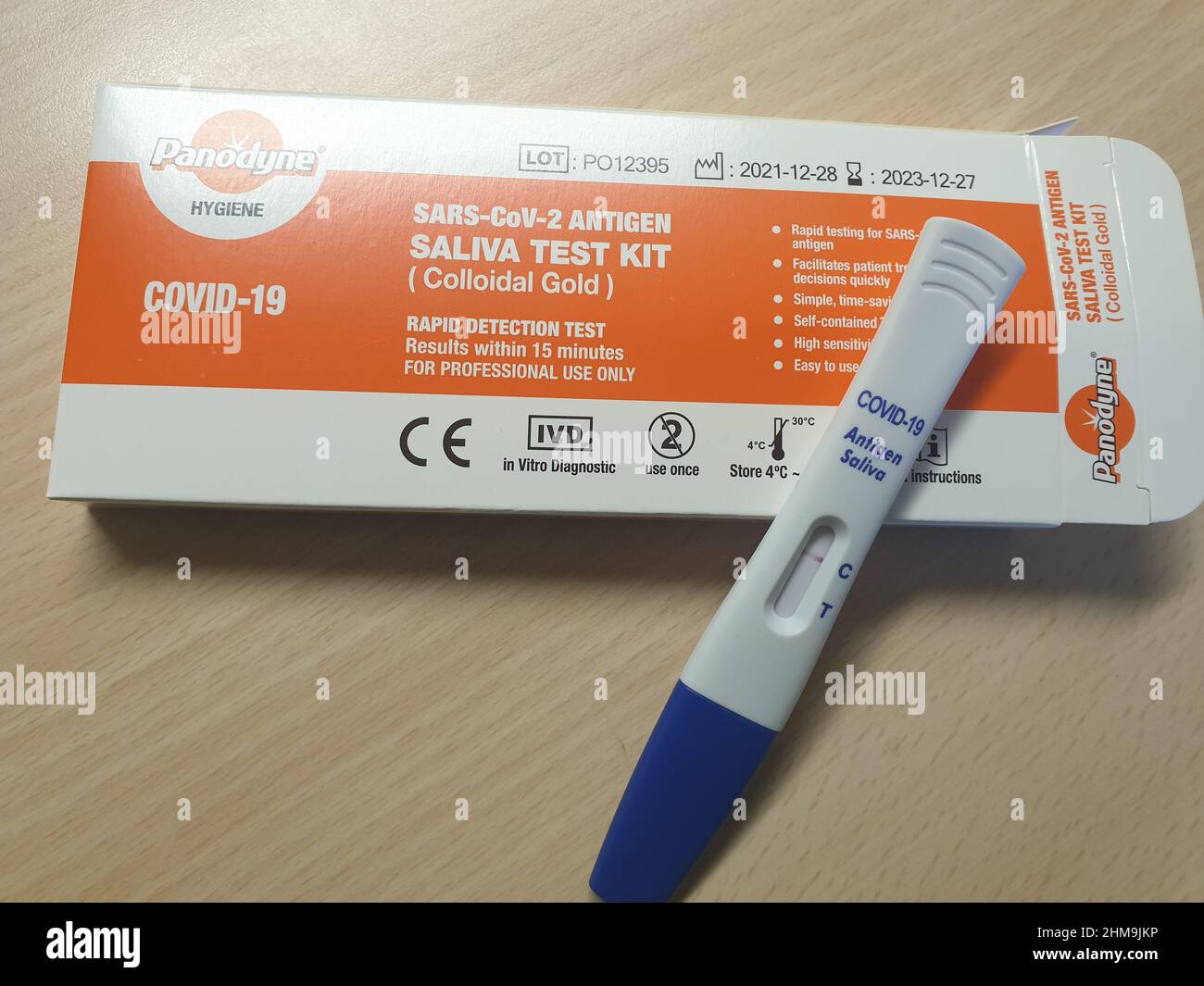 Woodbridge Suffolk UK February 07 2021 A COVID19 Antigen (Saliva