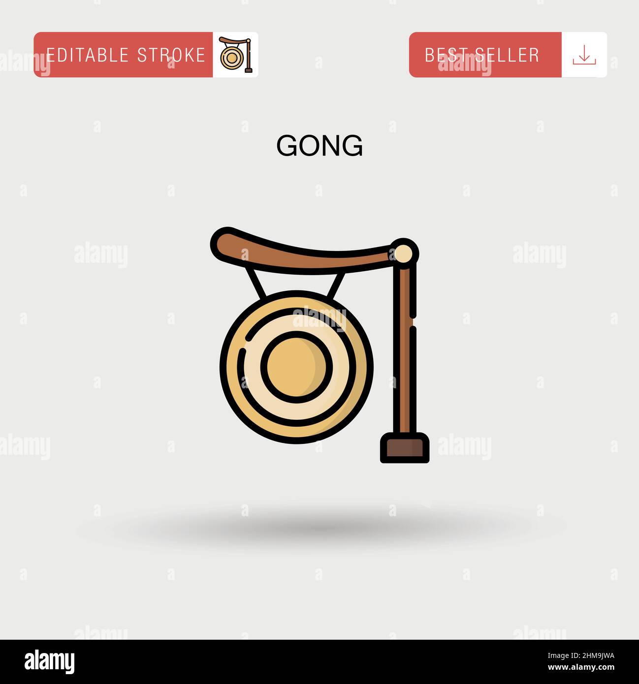 Gong Simple vector icon Stock Vector Image & Art Alamy