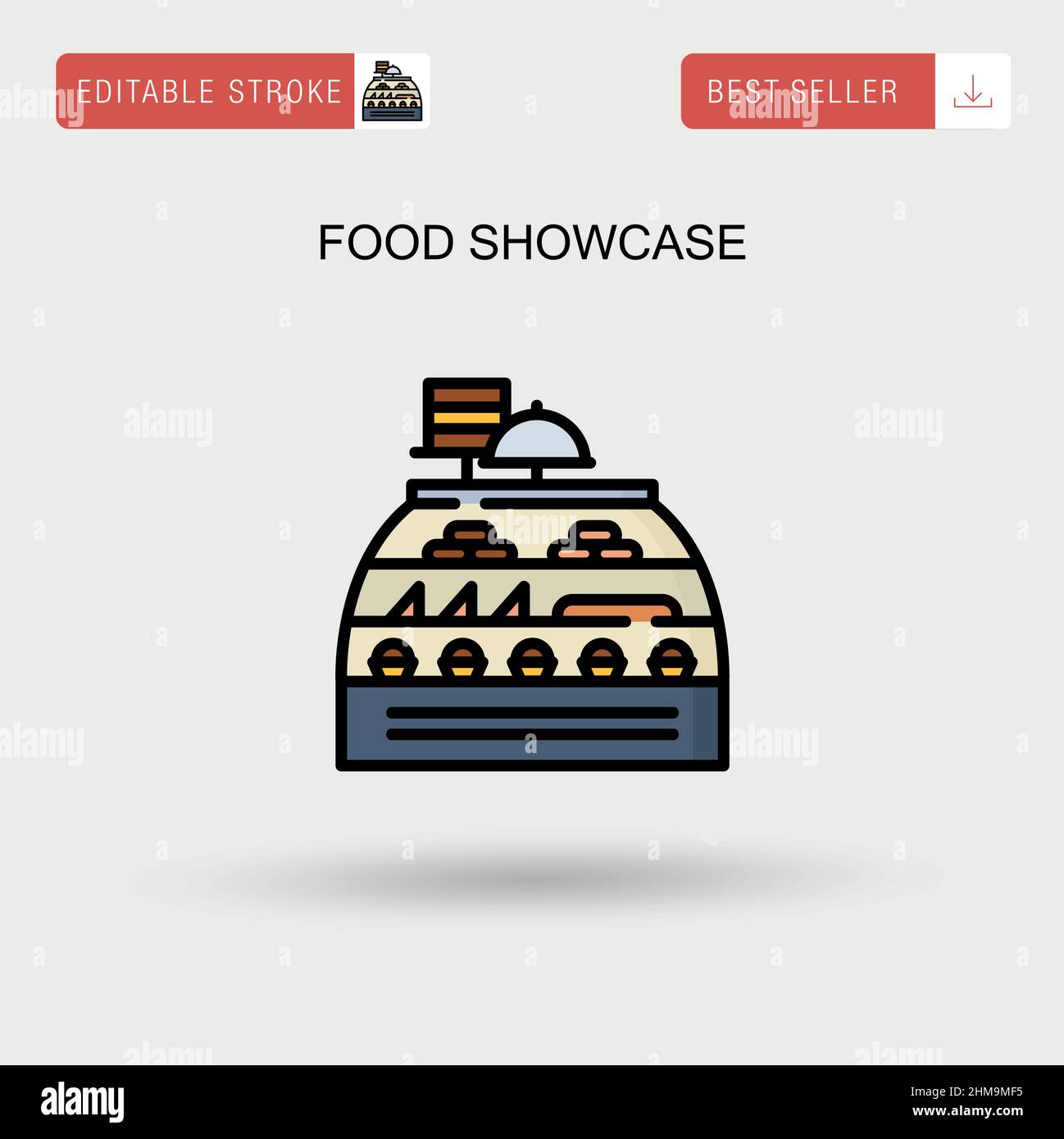 Food showcase Simple vector icon. Stock Vector