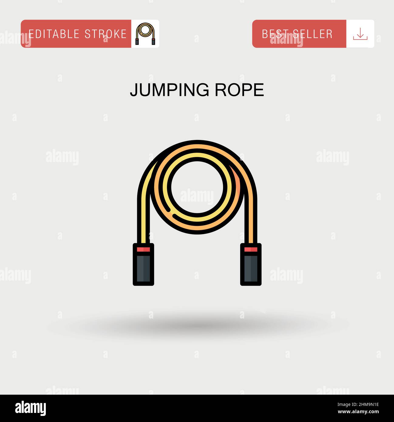 Jumping rope Simple vector icon Stock Vector Image & Art - Alamy