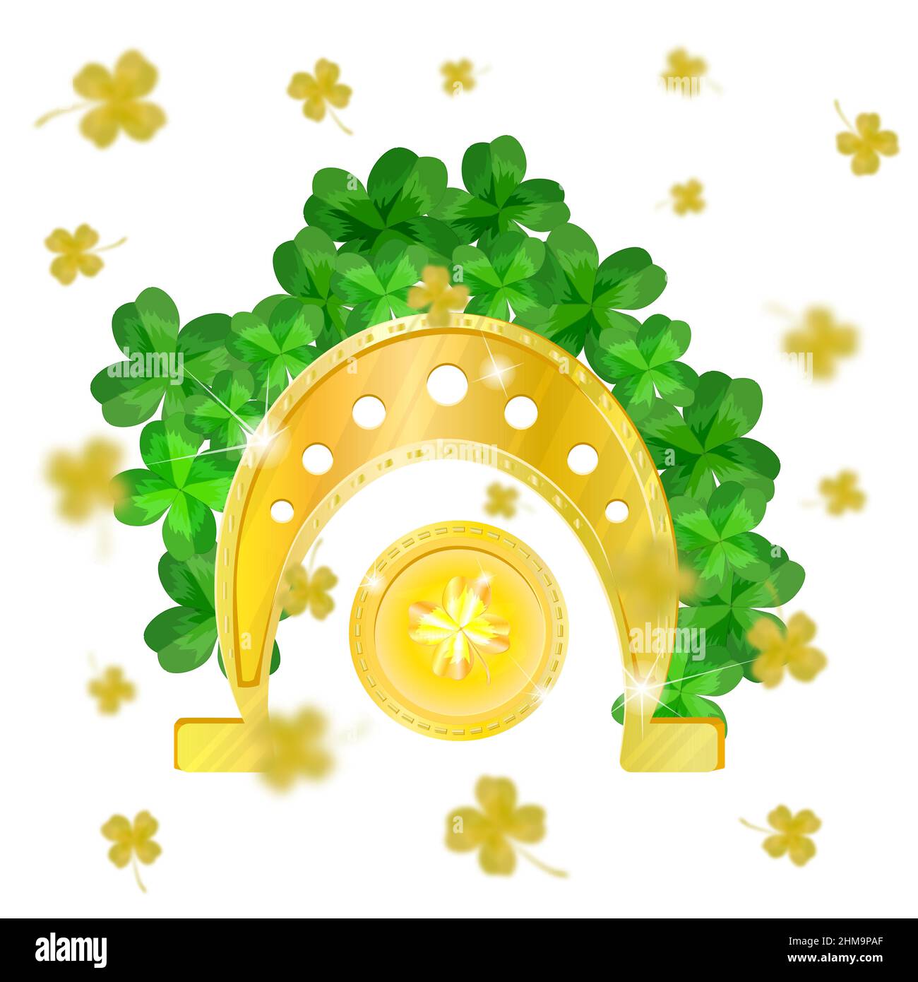 Four cloverleaf leaves Cut Out Stock Images & Pictures - Alamy