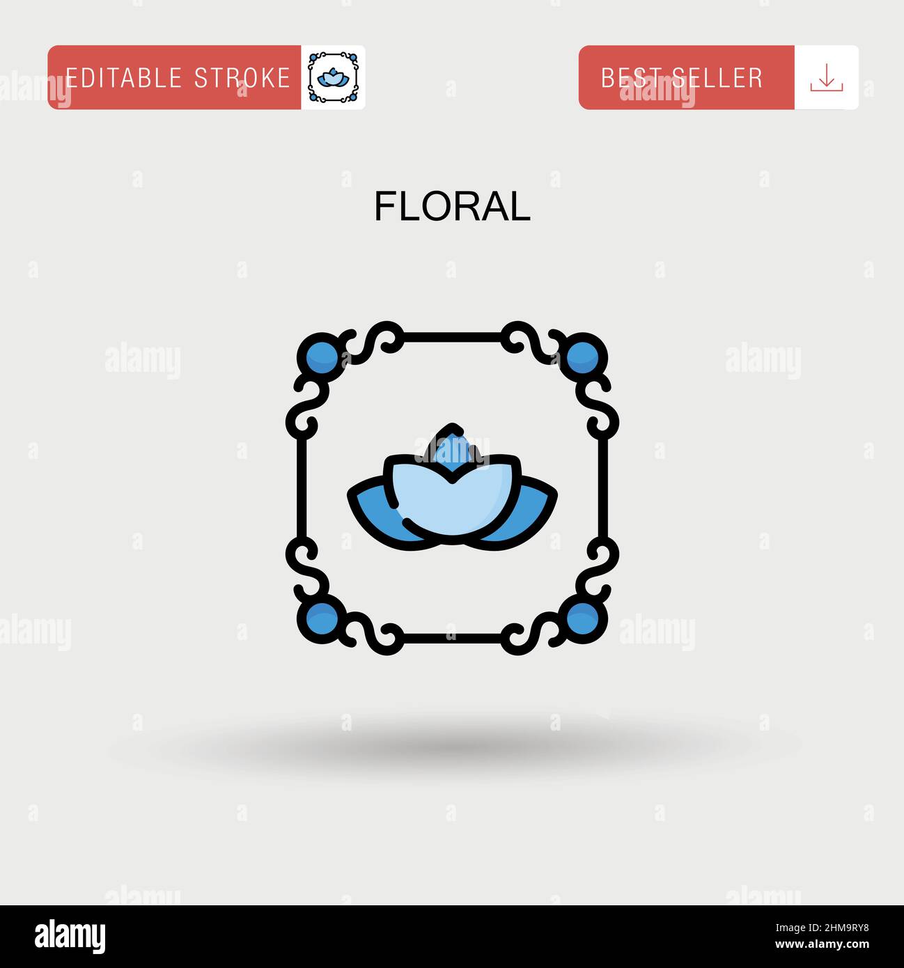 Floral Simple vector icon Stock Vector Image & Art - Alamy
