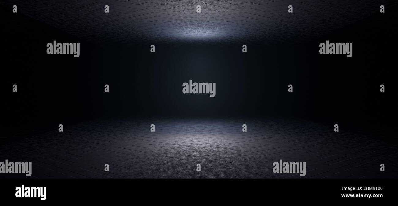 Black Room Infinite Dark Abstract Background 3D Rendering Stock Photo ...