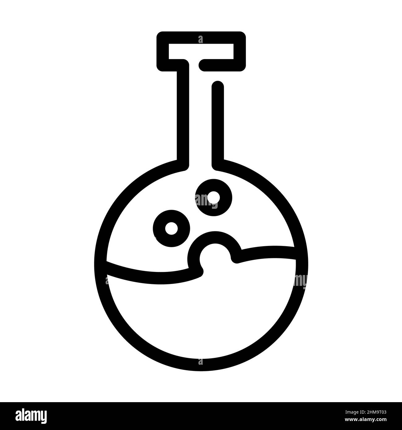 Test tube flat icon. Pictogram for web. Line stroke. Isolated on white ...
