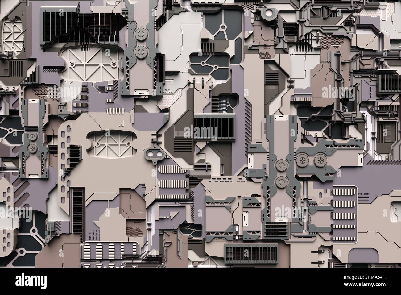 3d illustration of a realistic model of a robot or gray cyber armor.  Close-up equipment for mining crypto-bitcoin; ether. Video cards;  motherboards Stock Photo - Alamy