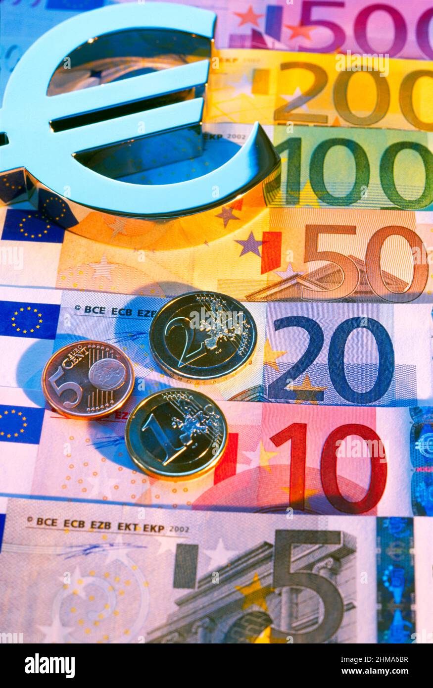 Euro currency, with Euro symbol, Stock Photo