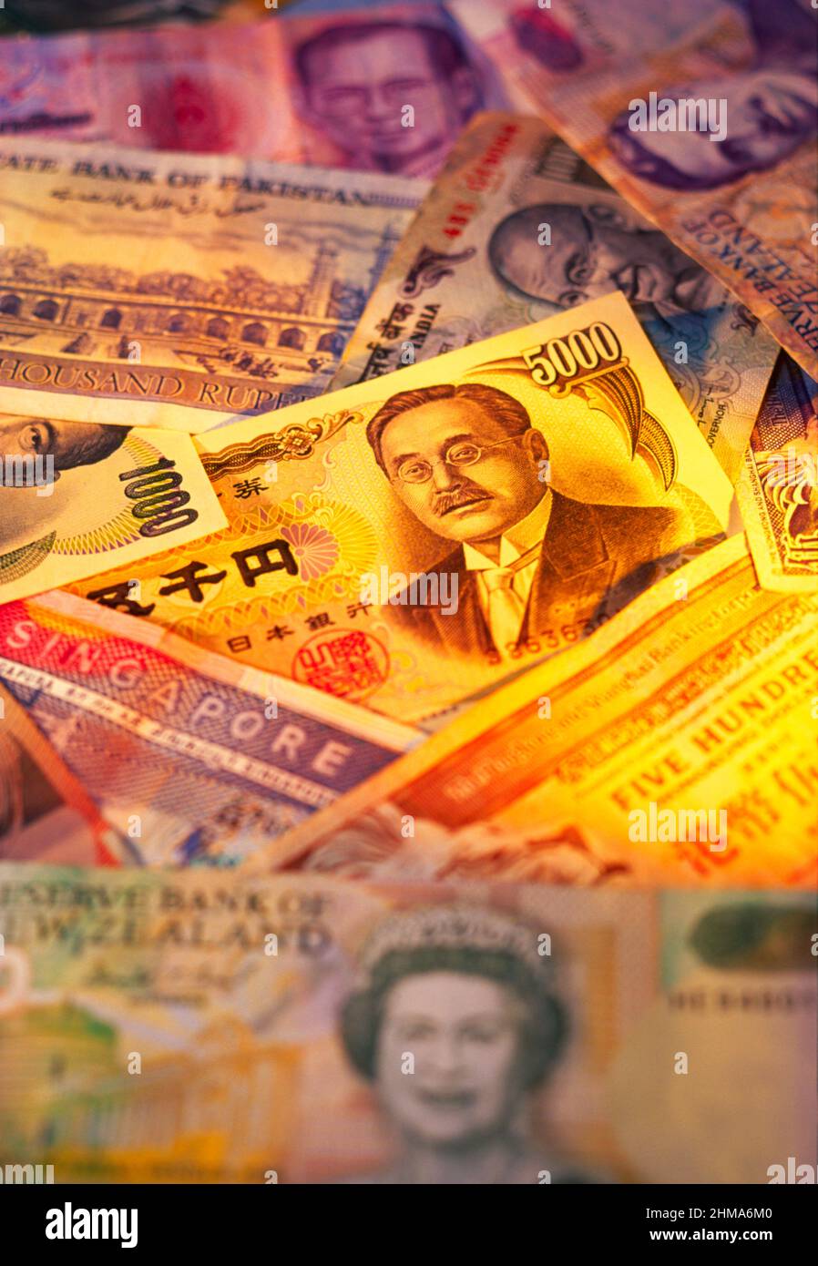currencies of Asia and Oceana, Stock Photo