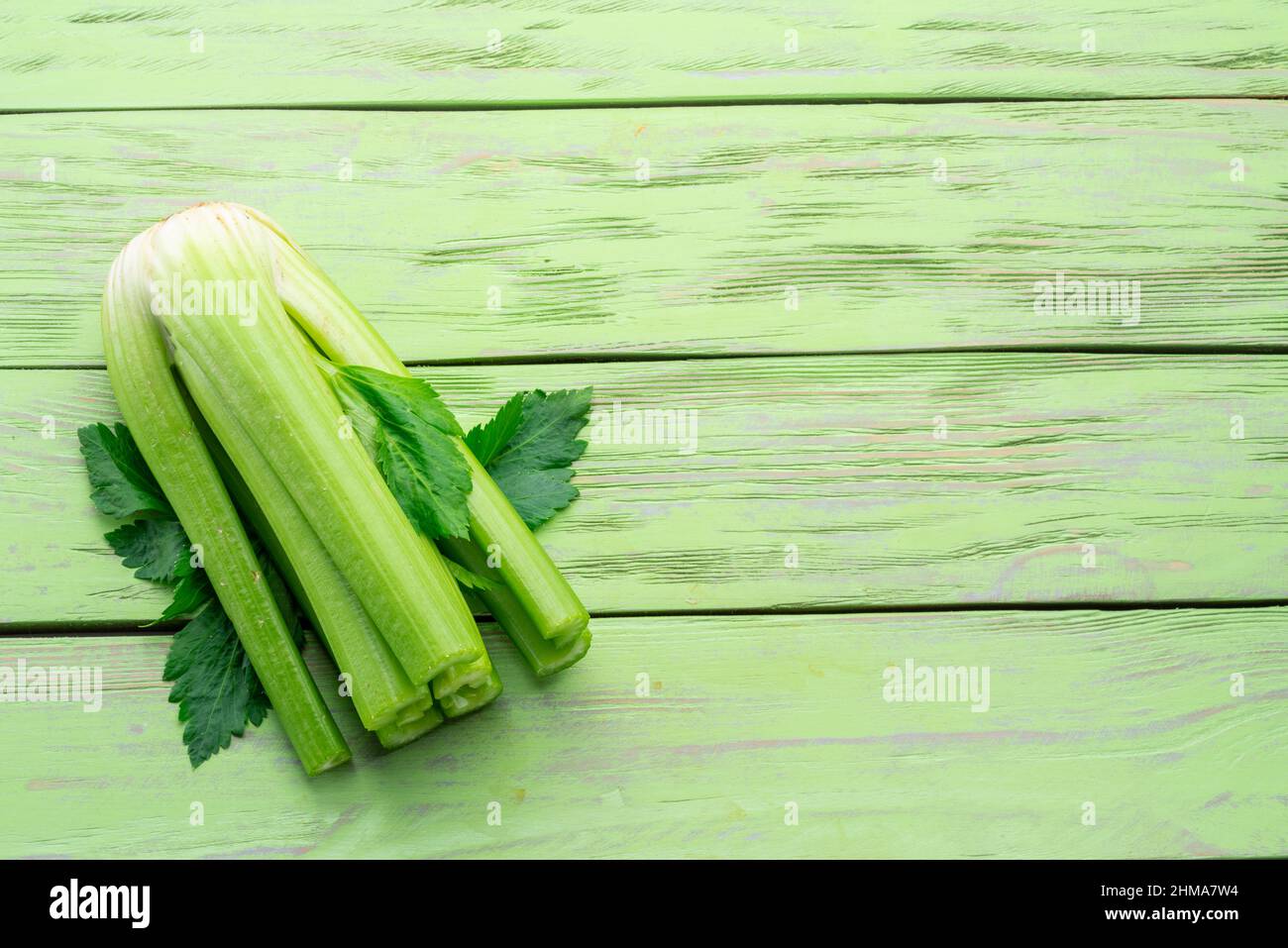 Pile of celery ribs isolated on white background Stock Photo Alamy