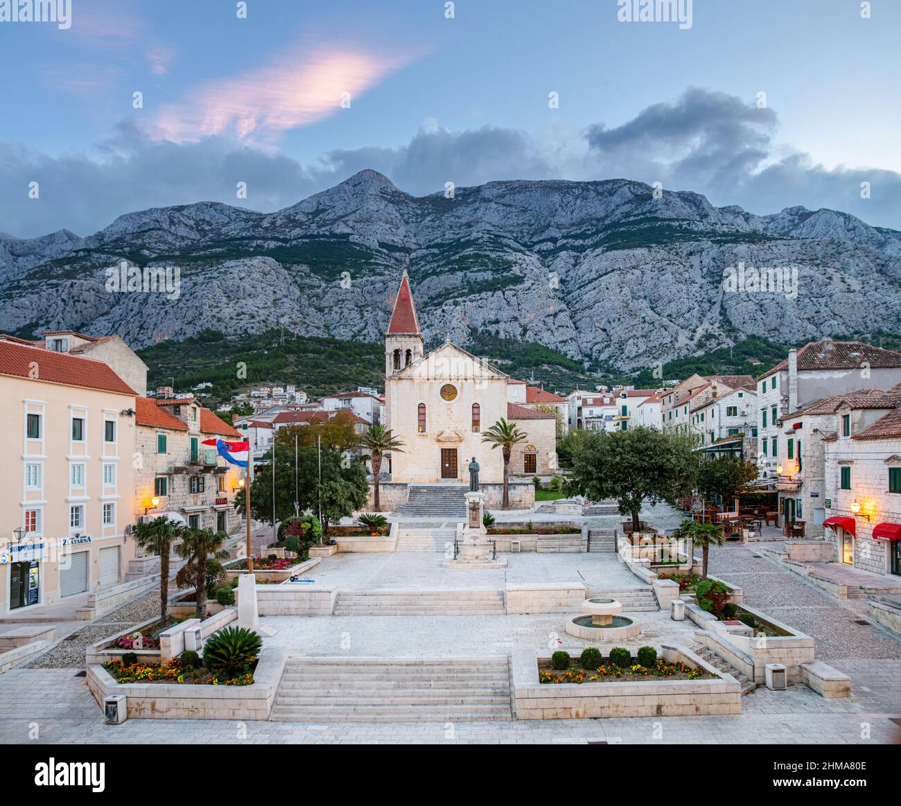 Saint Marka Cathedral in Makarska, Croatia, 10/28/2017 Stock Photo