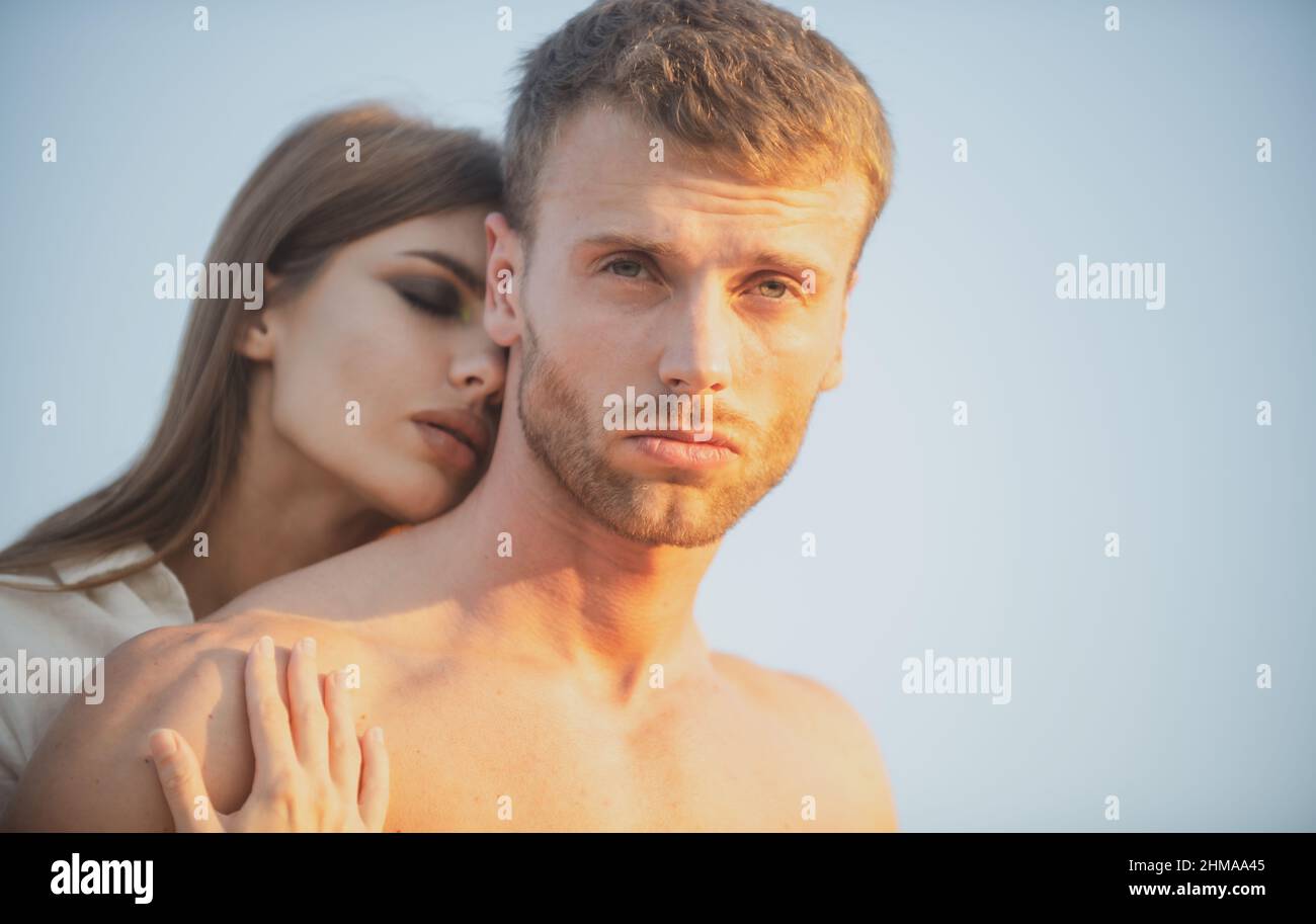 Young couple in love hug each other. Love story Stock Photo - Alamy