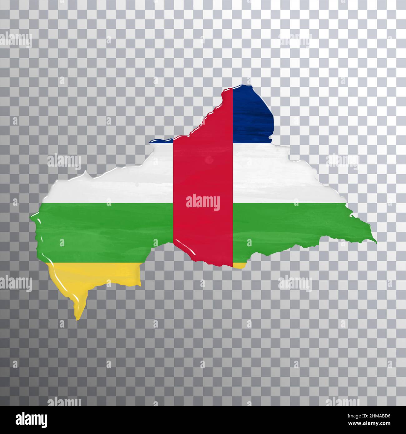 Central African Republic flag and map, transparent background, Clipping ...