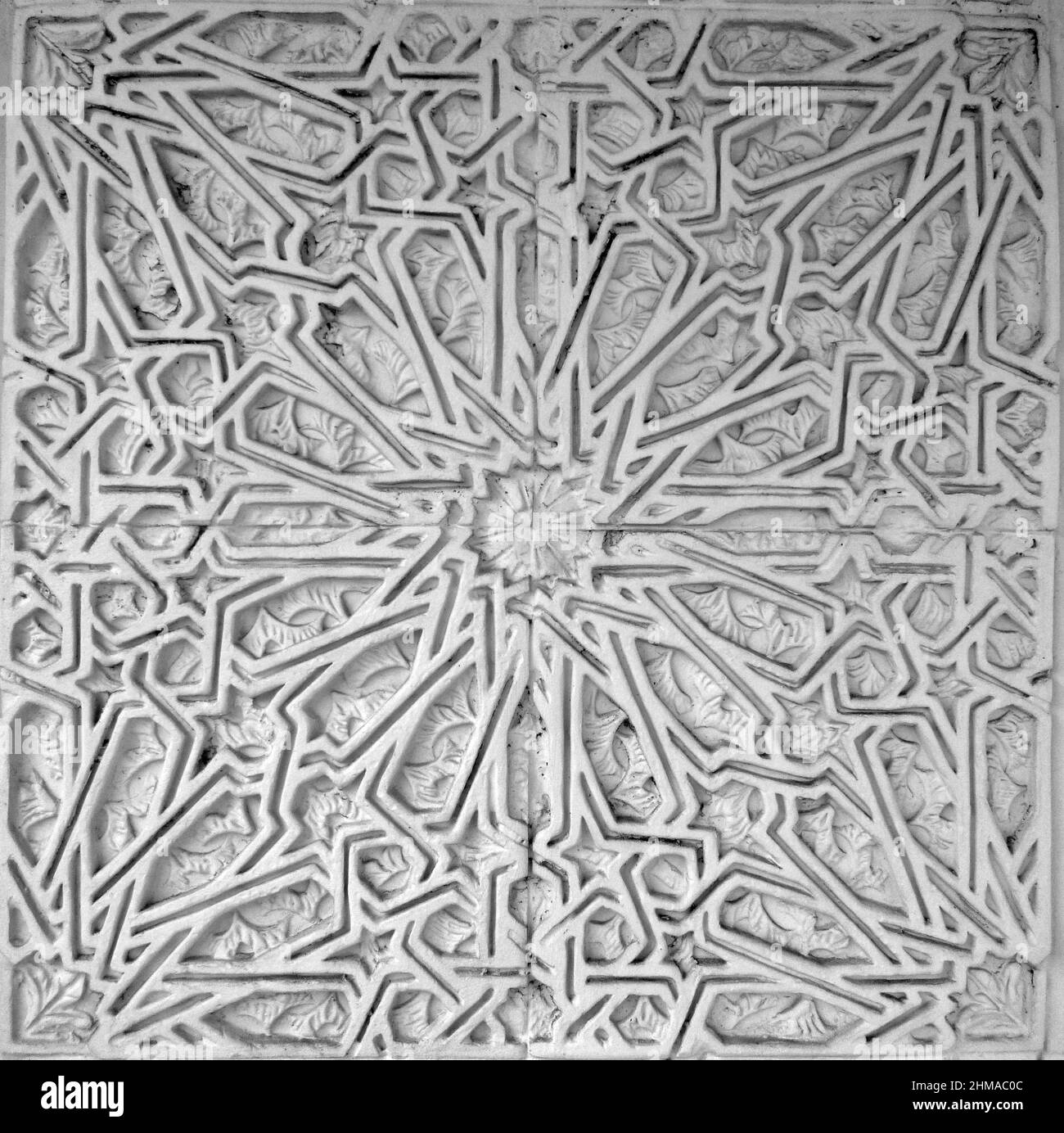 Detailing and craftsmanship on gypsum tiles Stock Photo