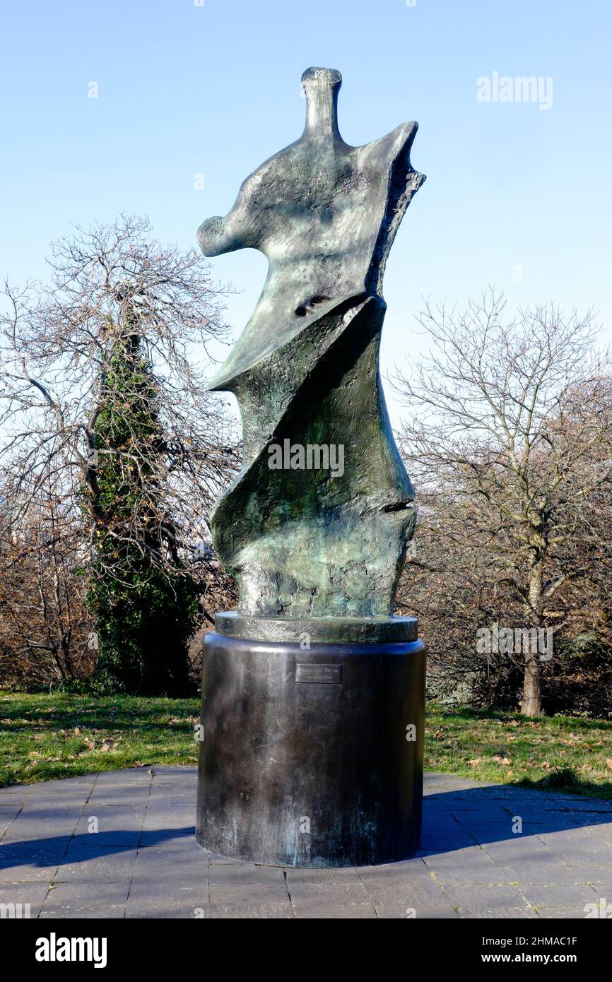 Standing Figure Knife Edge by Henry Moore, Greenwich Park, London, UK Stock Photo Alamy