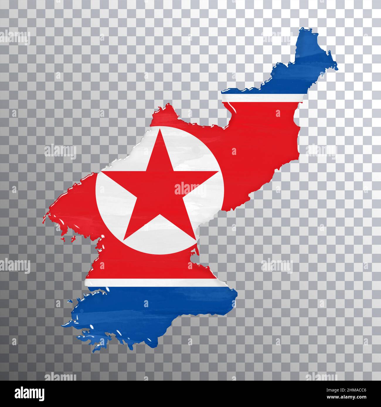North Korea flag and map, transparent background, Clipping path Stock Photo  - Alamy
