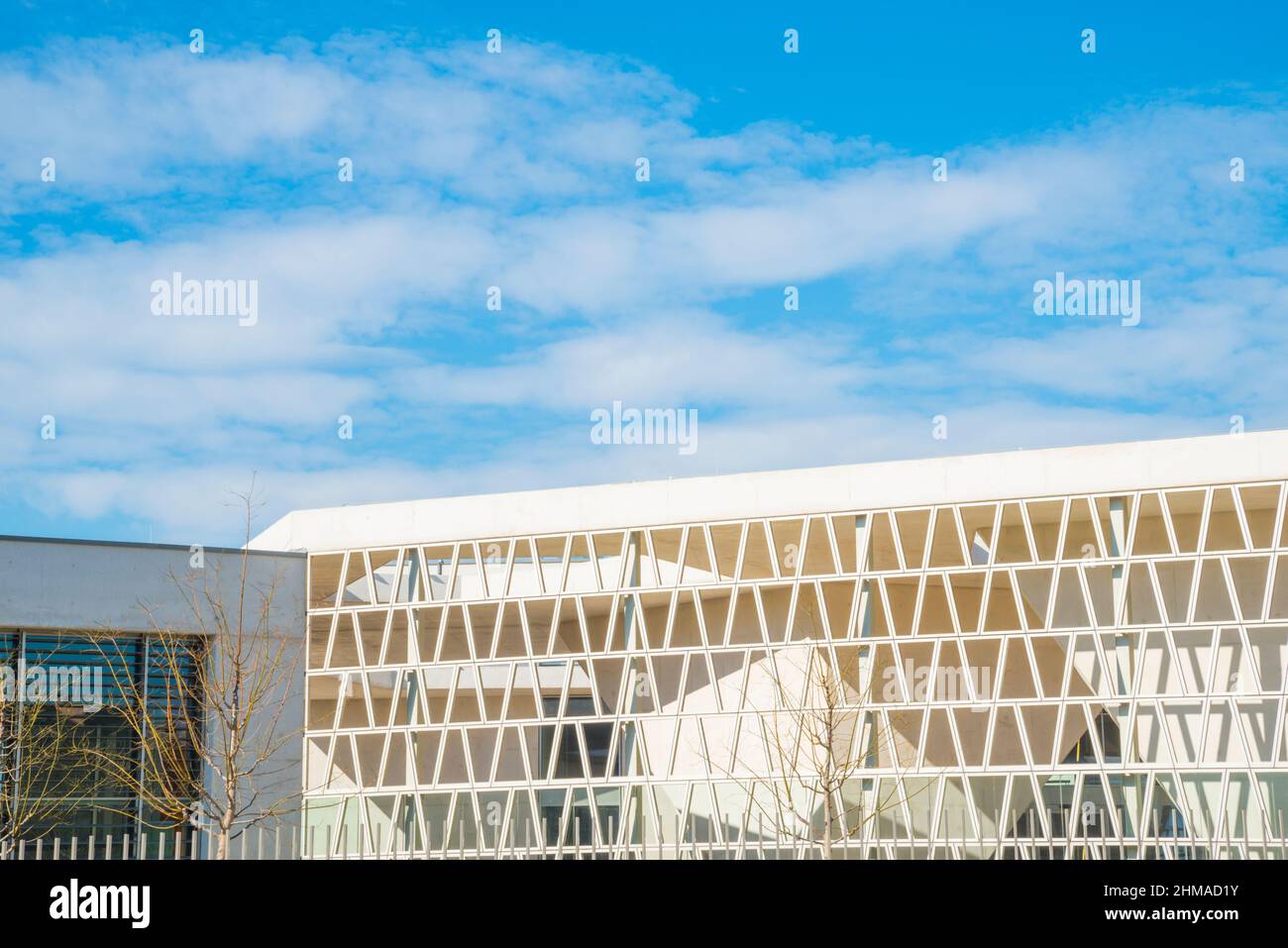German School facade. Madrid, Spain. Stock Photo