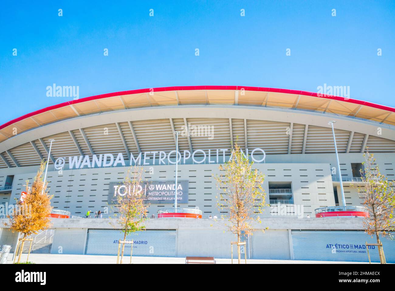 Wanda Metropolitano stadium, facade. Madrid, Spain. Stock Photo