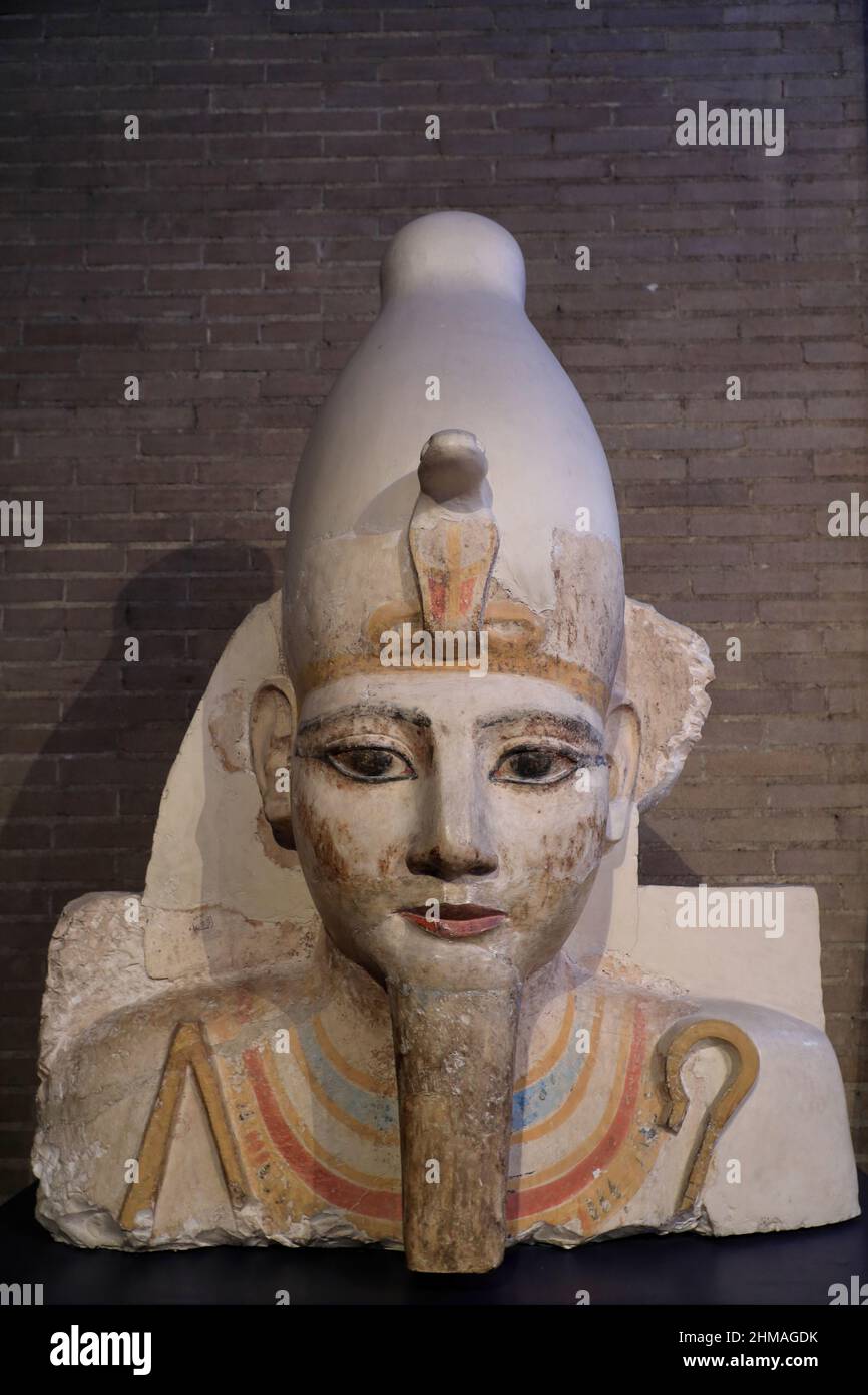 The Head Of Colossal Statue Of Ramesses Ii From Dynasty 19 Of Ancient Egypt Display In Egypt