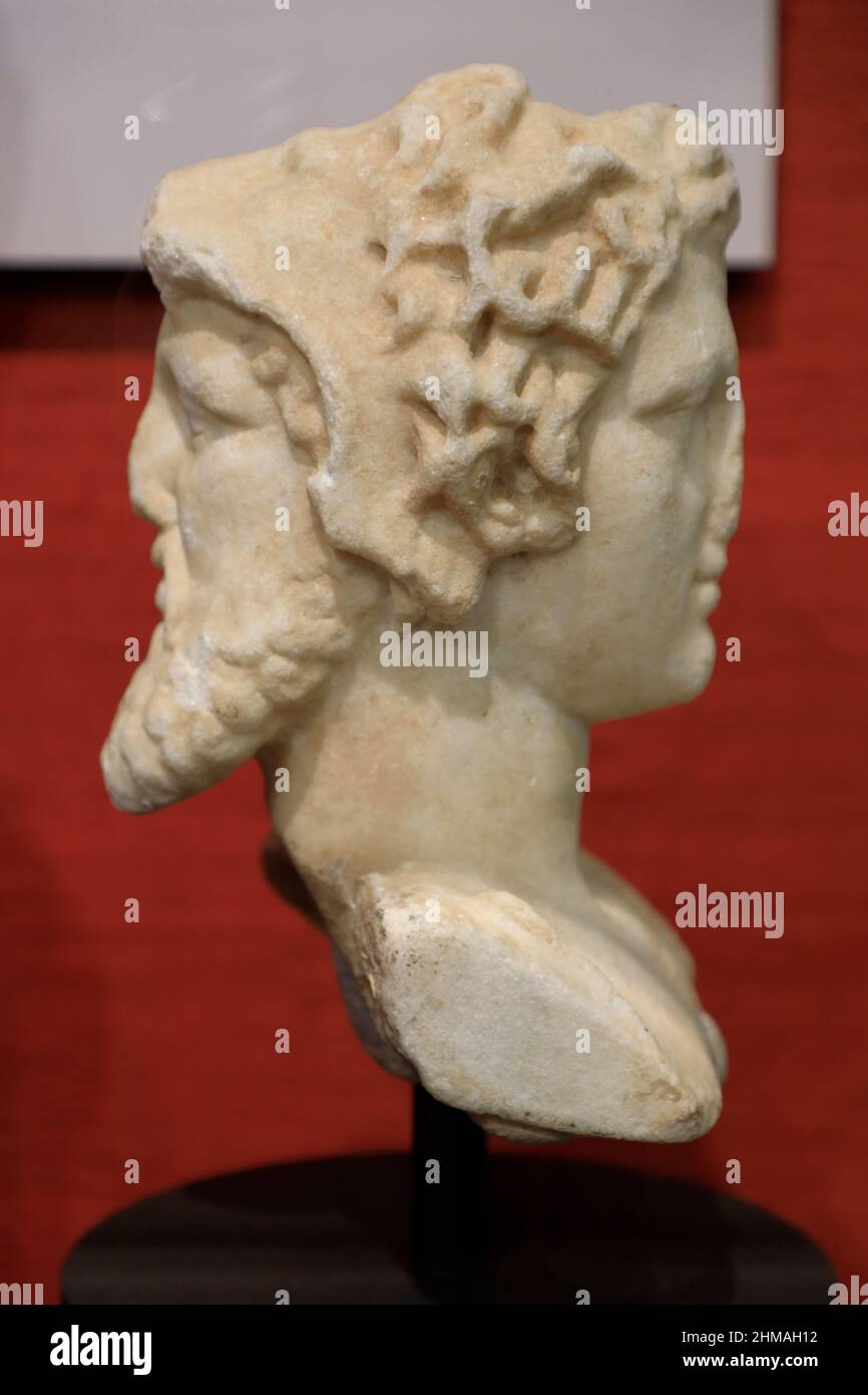 Marble sculpture display in Rome Gallery.Penn Museum.University of