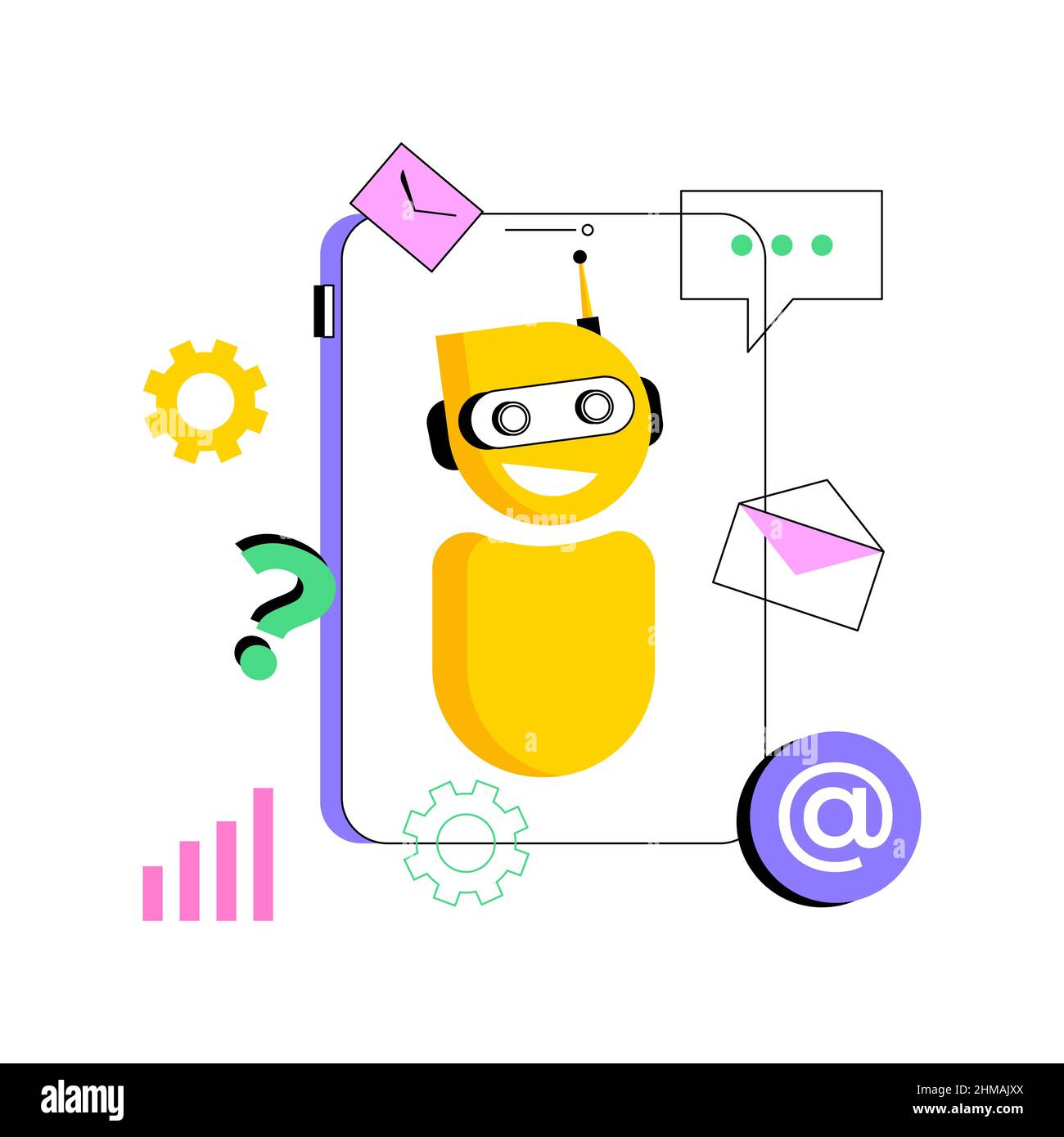 Chatbot Artificial Intelligence abstract concept vector illustration ...