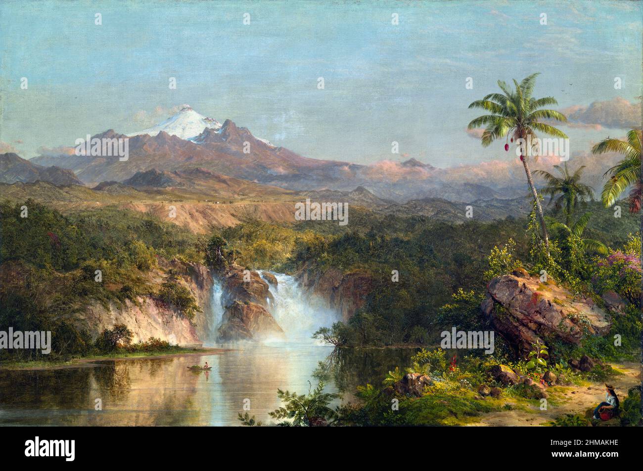 View of Cotopaxi by Frederic Edwin Church (1826-1900), oil on canvas, 1857 Stock Photo