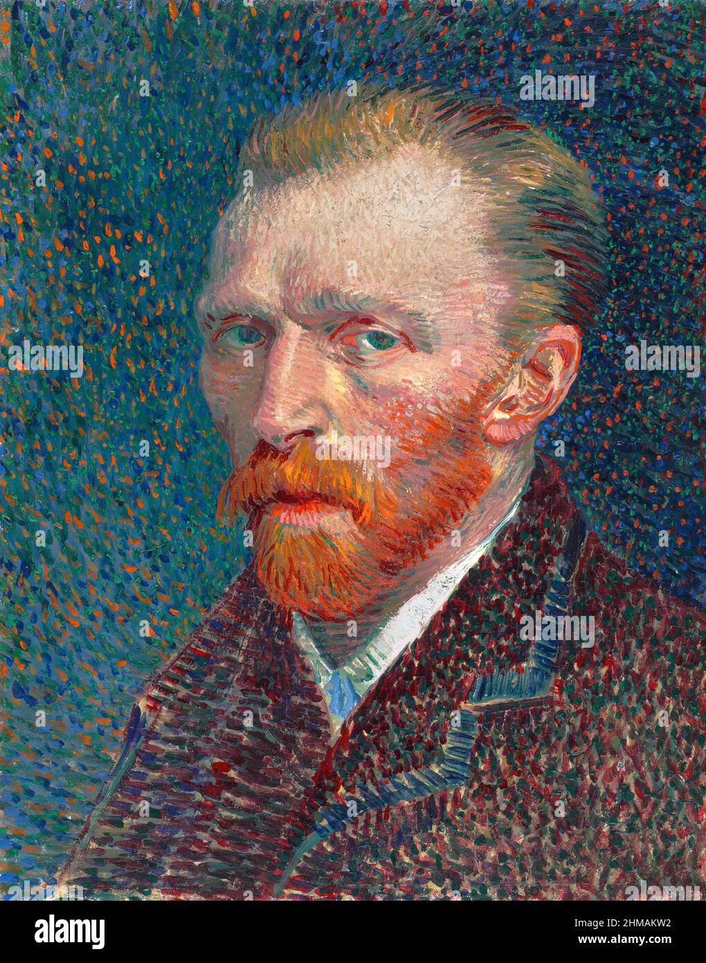 Vincent van Gogh (1853-1890), self-Portrait,  Oil on artist’s board mounted on cradled panel, 1887 Stock Photo
