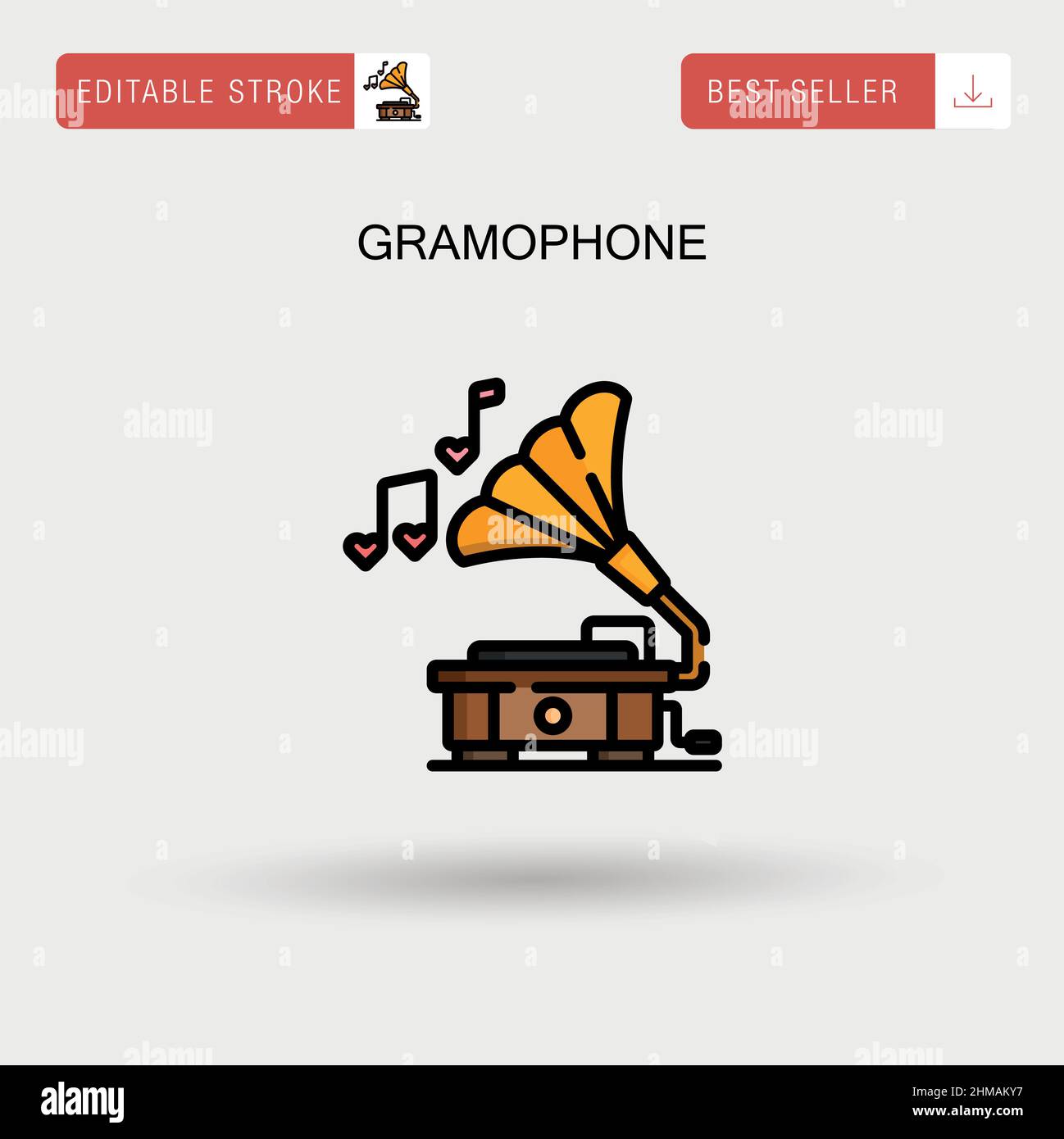 Gramophone Simple vector icon Stock Vector Image & Art - Alamy