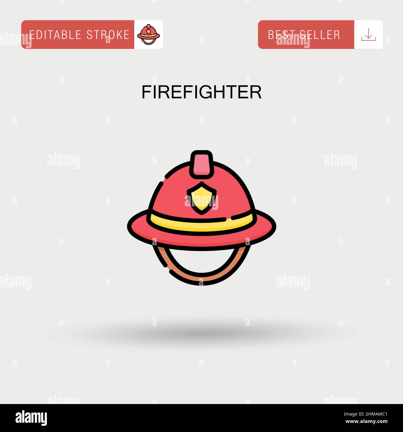Firefighter Simple vector icon Stock Vector Image & Art - Alamy