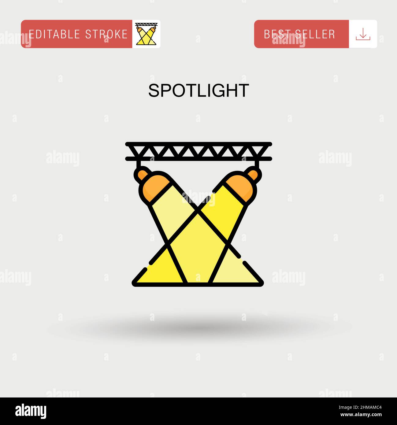 Spotlight Simple vector icon Stock Vector Image & Art - Alamy