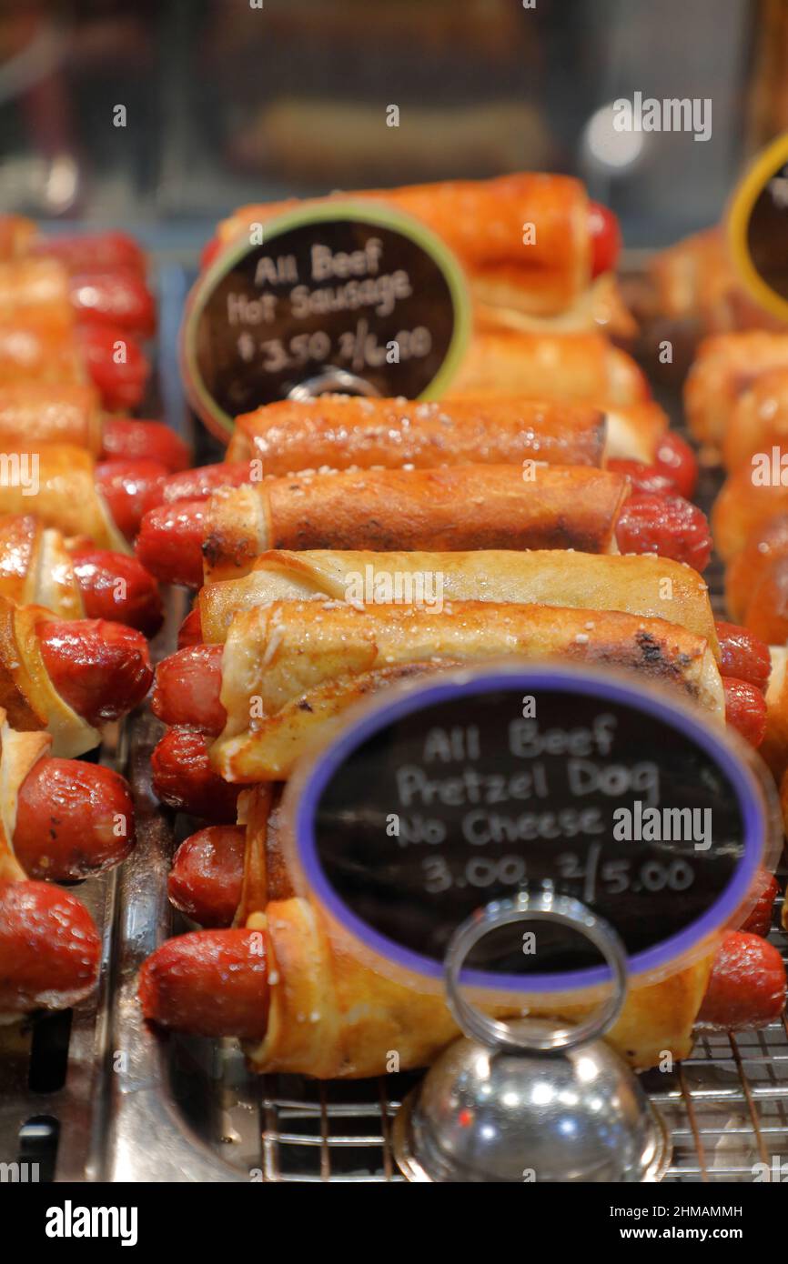 Beef pretzel cheese dog hires stock photography and images Alamy