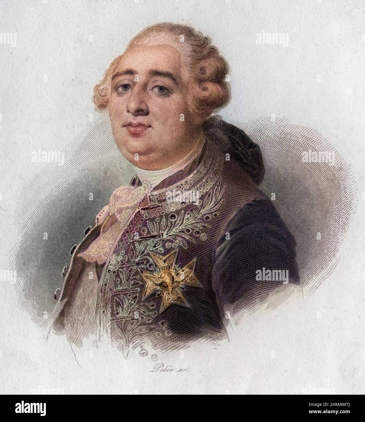 Portrait de Louis XVI, 1754-1793 roi de France Stock Photo