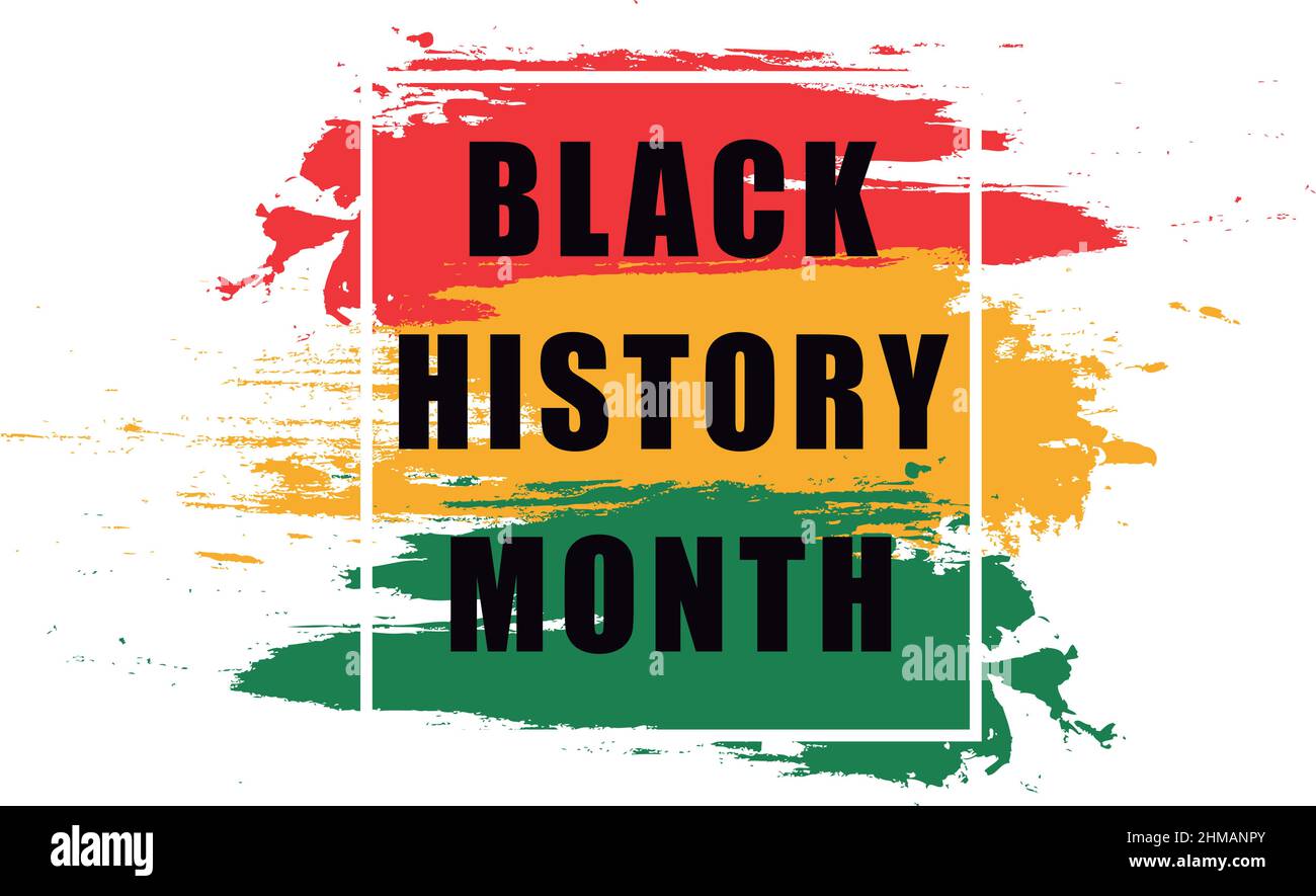 Black History Month Celebrate Text Vector Illustration. Template for