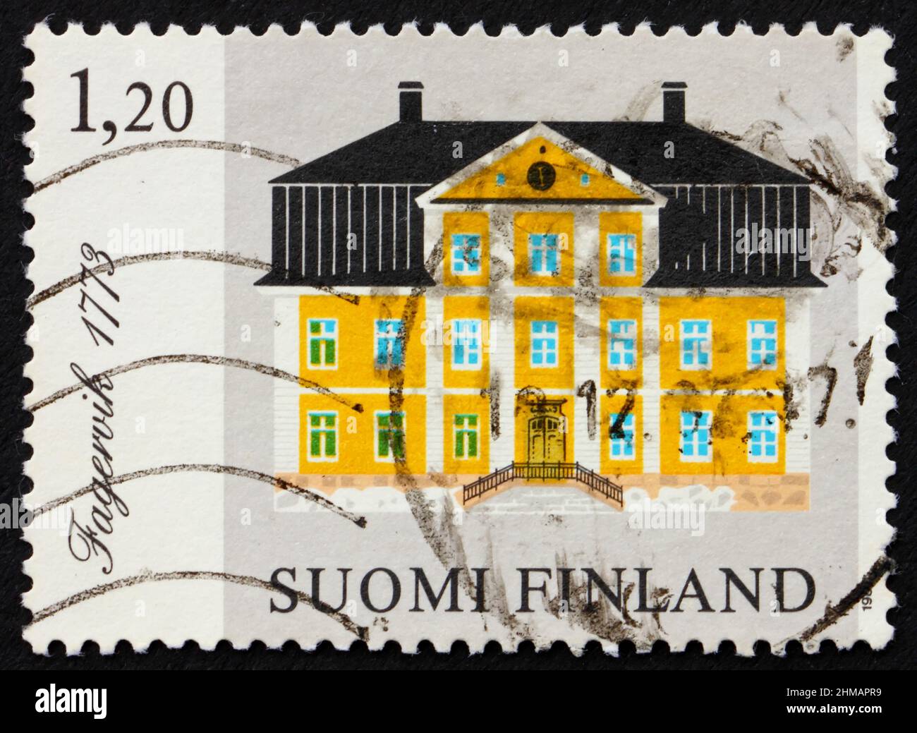 FINLAND - CIRCA 1982: a stamp printed in Finland shows Fagervik manor house, Inkoo, 1773, circa 1982 Stock Photo