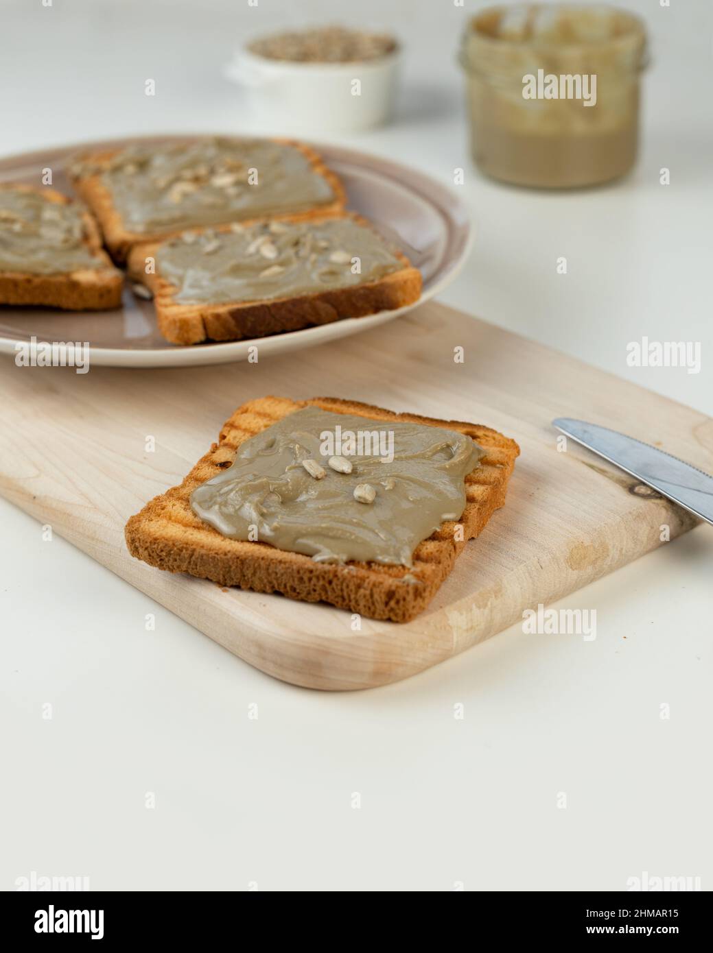Toasted Bread Spread Organic Sunflower butter. A delicious, creamy and