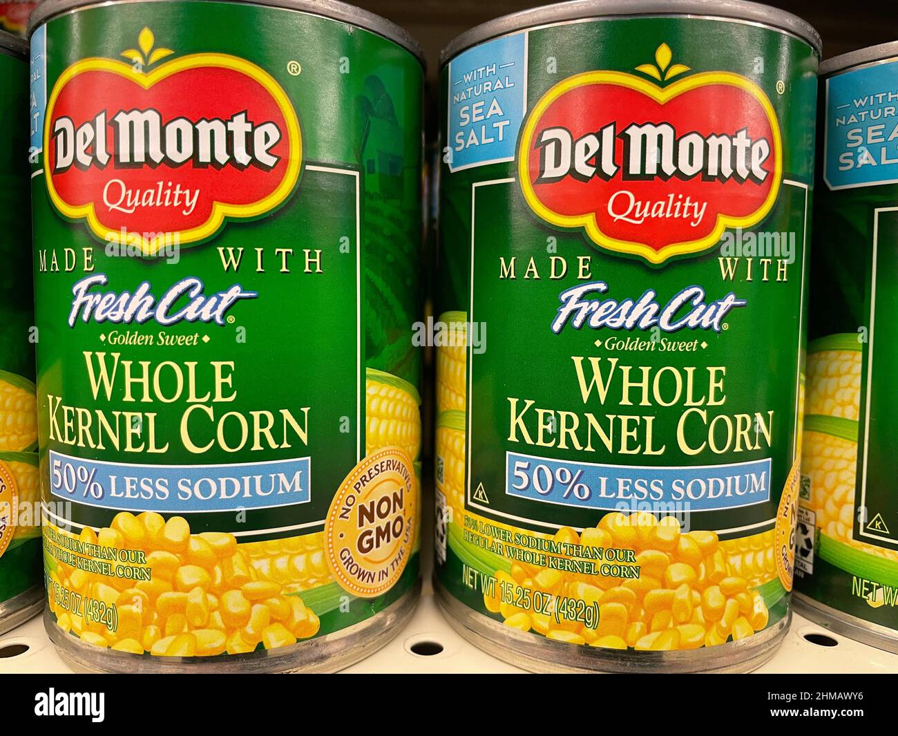 Grovetown, Ga USA 01 01 22 Retail Grocery store shelves Delmonte