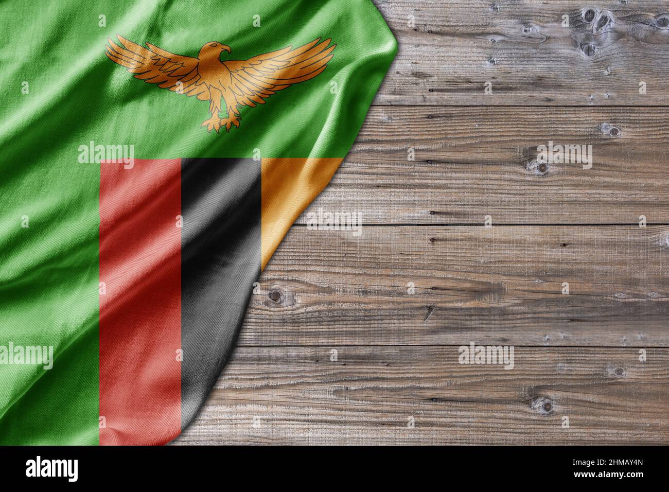 Wooden pattern old nature table board with Zambia flag Stock Photo Alamy