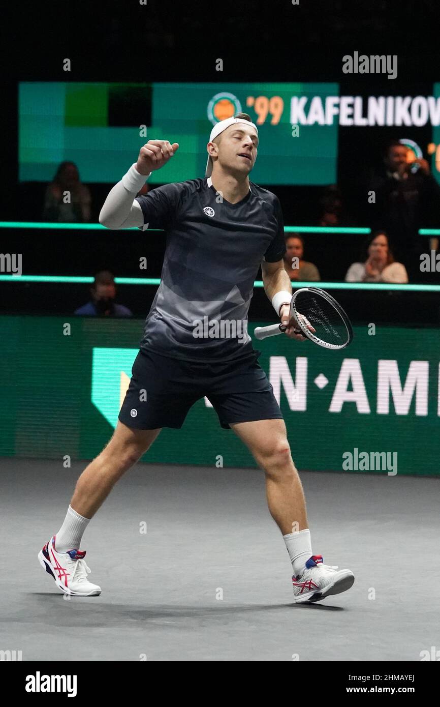 ROTTERDAM, THE NETHERLANDS - FEBRUARY 8 : Tallon Griekspoor of The  Netherlands during 49th ABN AMRO World Tennis