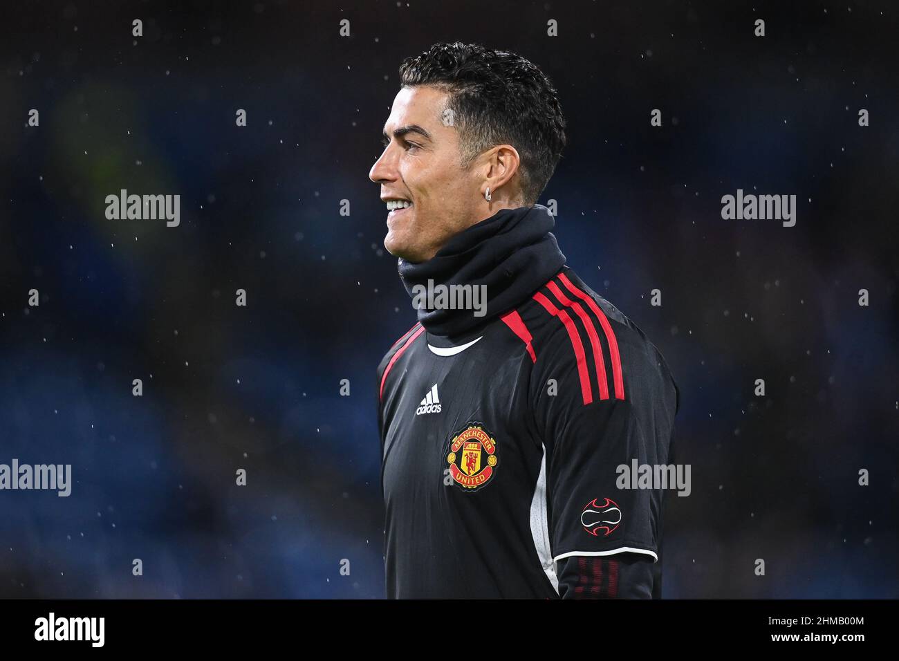 Cristiano Ronaldo #7 of Manchester United during the pre-game warmup in, on 2/8/2022. (Photo by Craig Thomas/News Images/Sipa USA) Credit: Sipa USA/Alamy Live News Stock Photo