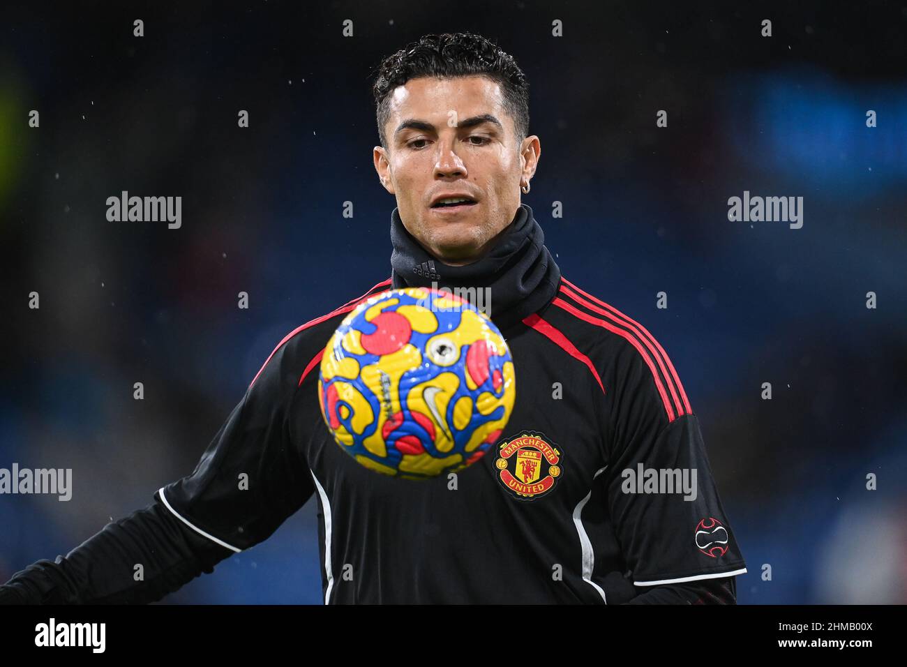 Cristiano Ronaldo #7 of Manchester United during the pre-game warmup in, on 2/8/2022. (Photo by Craig Thomas/News Images/Sipa USA) Credit: Sipa USA/Alamy Live News Stock Photo