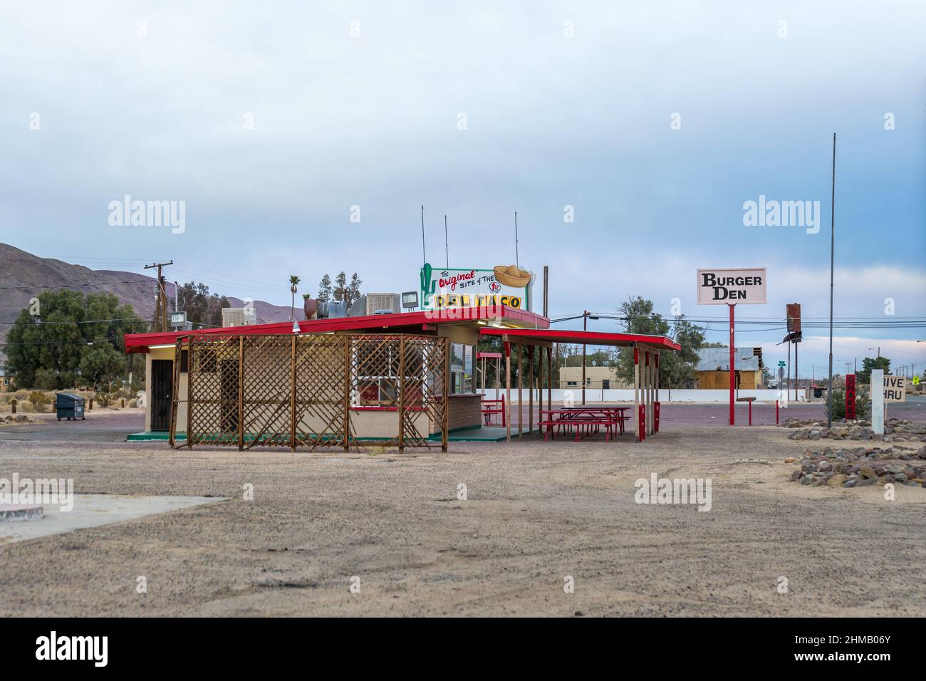 Yermo, CA, USA January 29, 2022 The original location for De Taco
