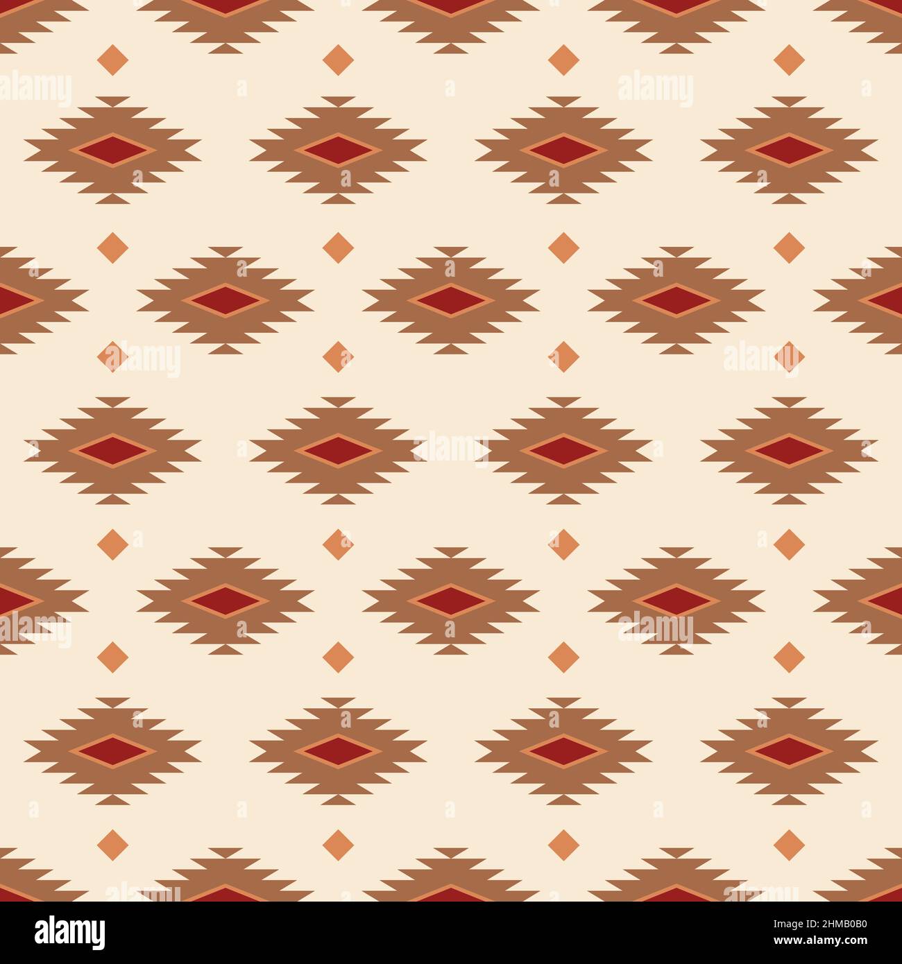Western style design in a seamless repeat pattern - Vector Illustration Stock Vector