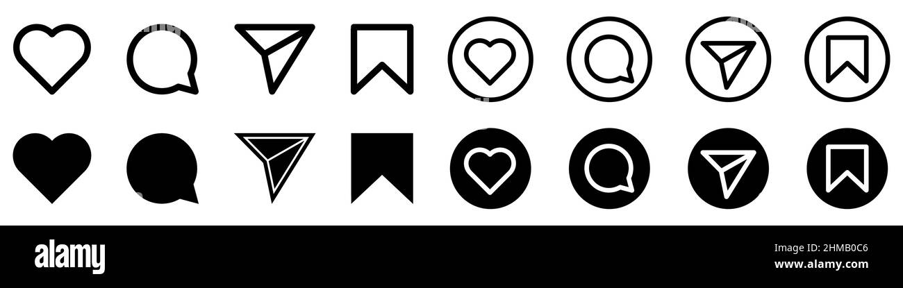 Instagram vector icons Stock Vector Image & Art - Alamy