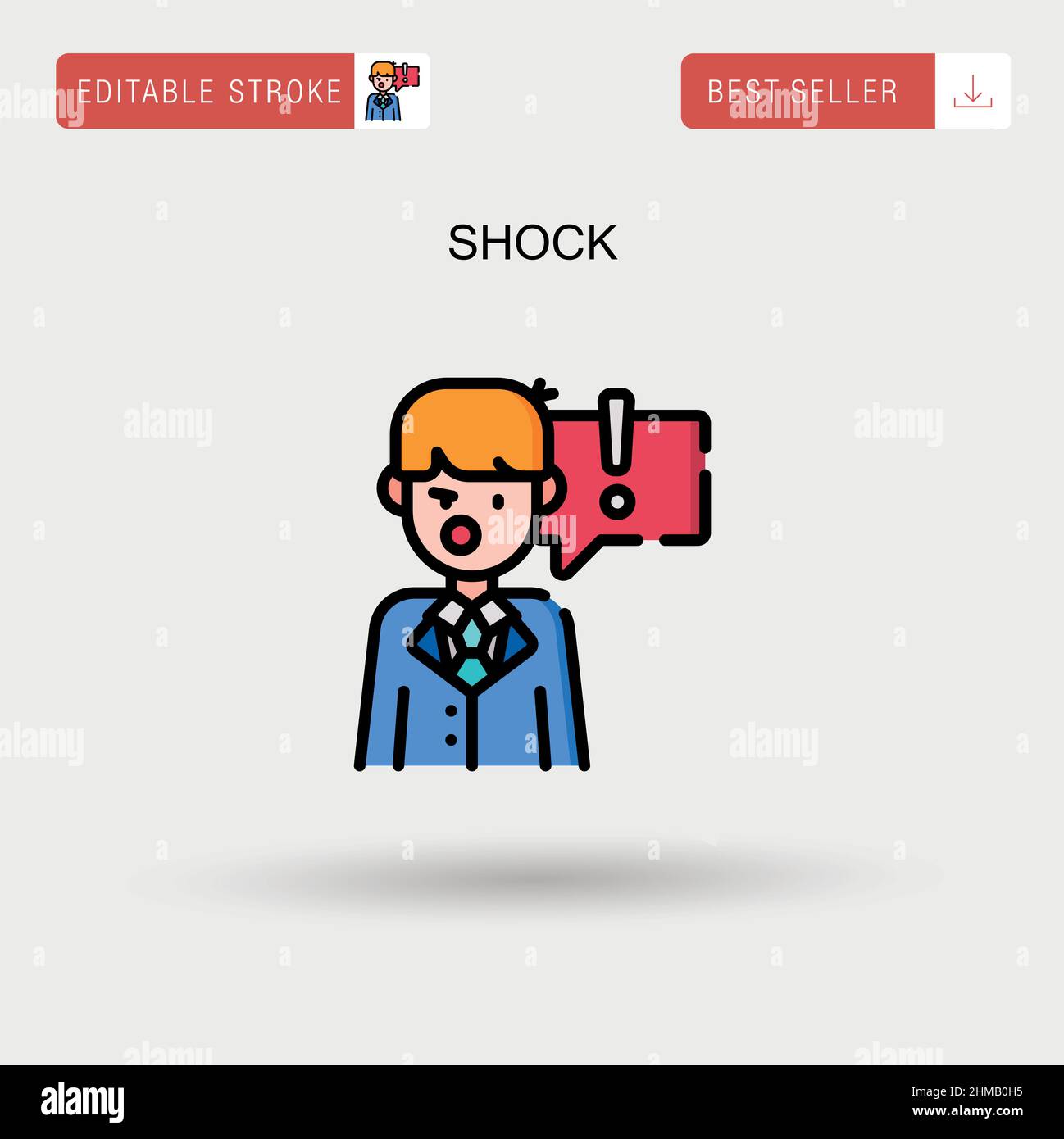 Shock Simple vector icon. Stock Vector