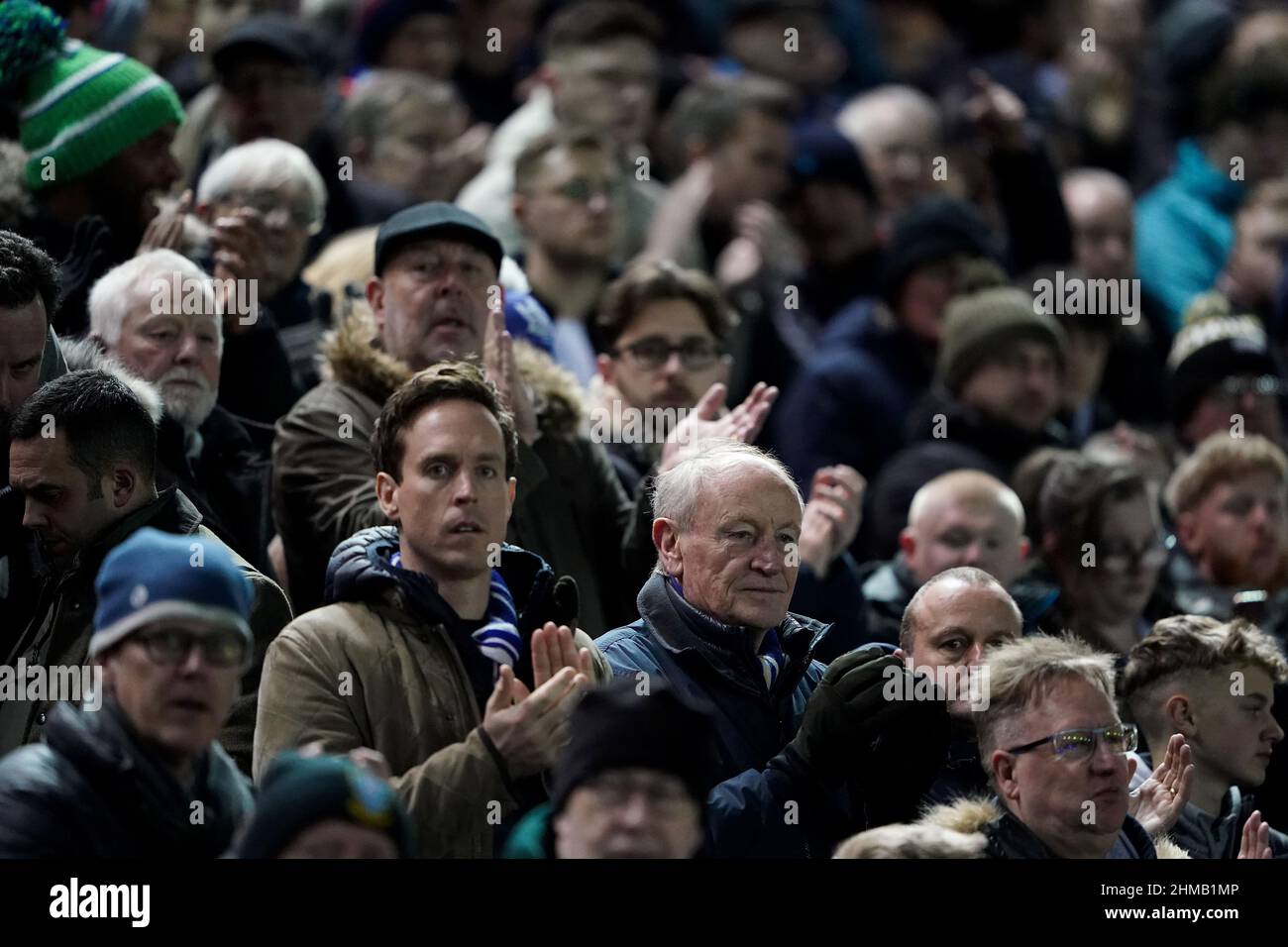 Sheffield Wednesday fans during the Sky Bet League One match at Hillsborough, Sheffield. Picture date: Tuesday February 8, 2022. Stock Photo