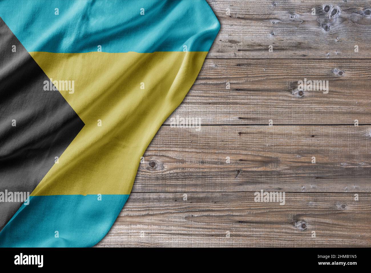 Wooden pattern old nature table board with Bahamas flag Stock Photo - Alamy
