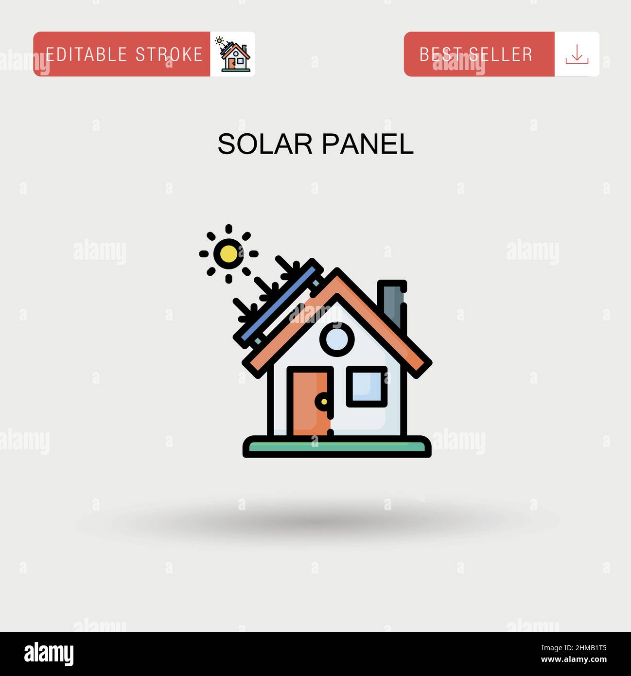 Solar panel Simple vector icon Stock Vector Image & Art - Alamy