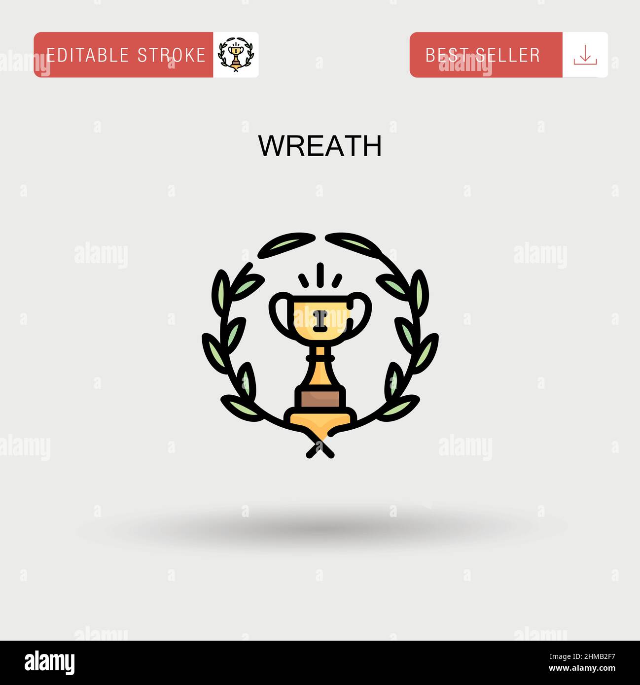 Wreath Simple vector icon Stock Vector Image & Art - Alamy