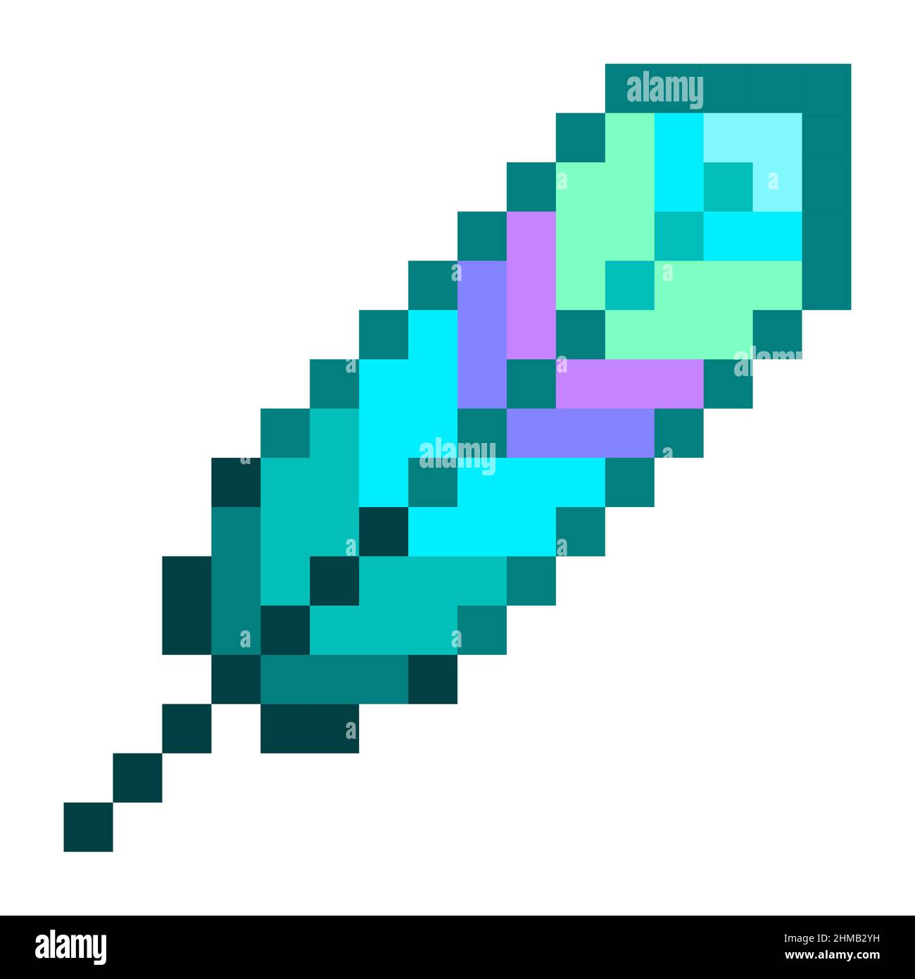 Bird feather vector pixel art icon, editable Stock Vector Image & Art