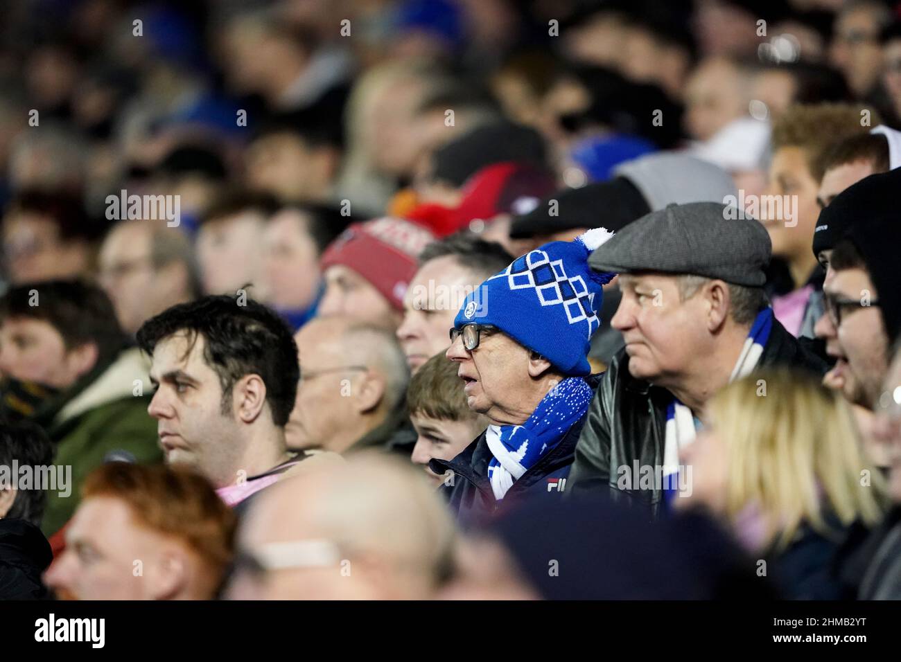 Sheffield Wednesday fans during the Sky Bet League One match at Hillsborough, Sheffield. Picture date: Tuesday February 8, 2022. Stock Photo