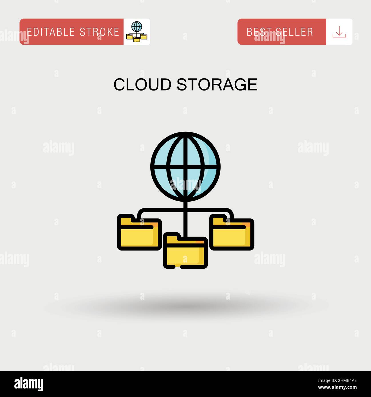 Cloud storage Simple vector icon Stock Vector Image & Art - Alamy